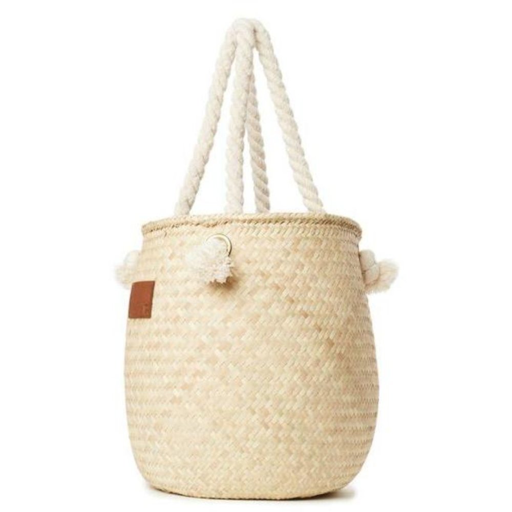 **Authentic Brixton Leah II Woven Bucket Tote